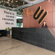 Cybalink Solutions office reception promoting workplace sustainability through a modern, employee-focused work environment